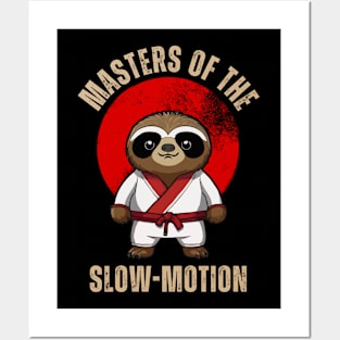 Funny Sloth Karate Master Of The Slow-Motion Posters and Art